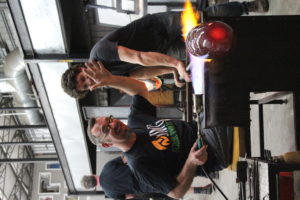 Paul Nelson working with hot glass
